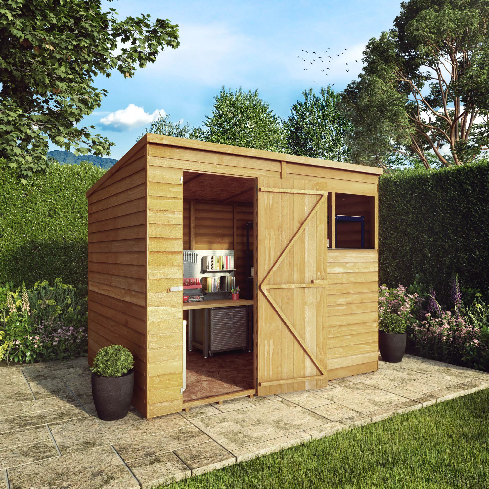 Mercia Pent Overlap Solid Wood Shed With Floor 7 Mercia Pent Overlap Solid Wood Shed With Floor - Image 7