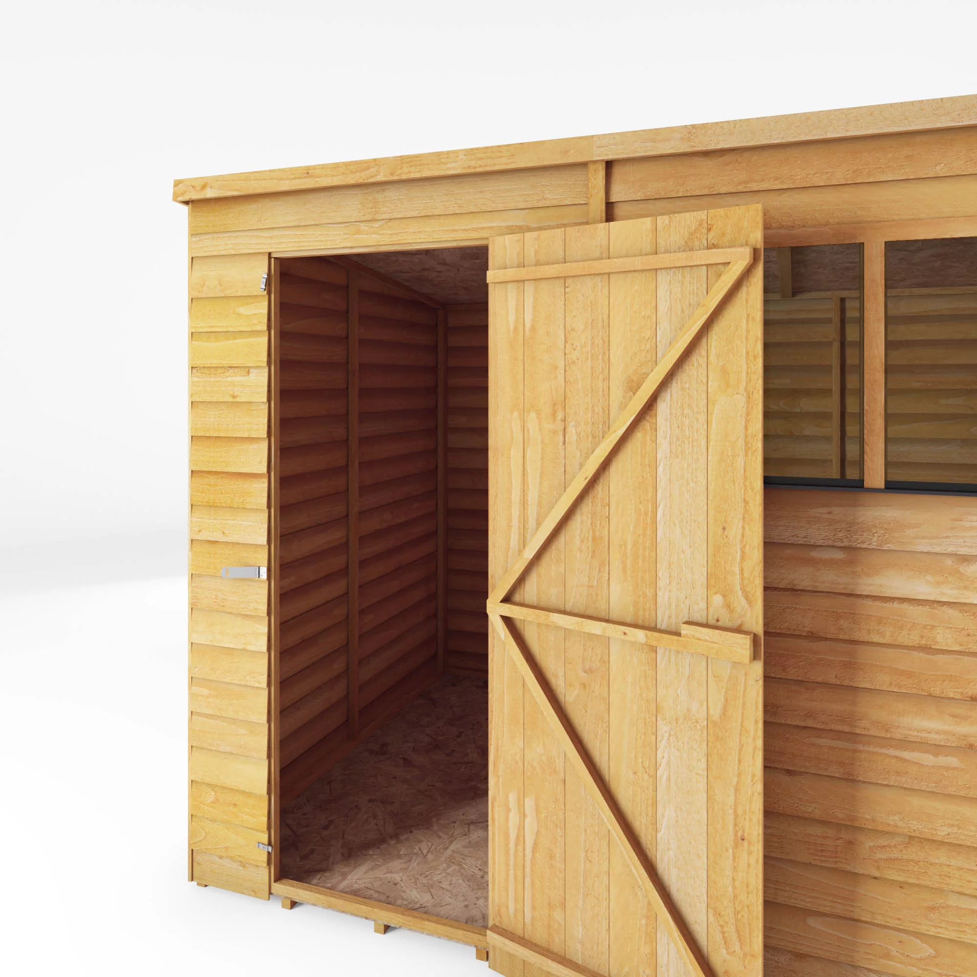 Mercia Pent Overlap Solid Wood Shed With Floor 5 Mercia Pent Overlap Solid Wood Shed With Floor - Image 5