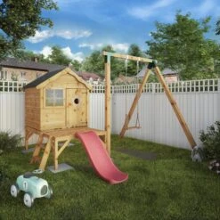 Mercia Snug Wooden Swing Set & Slide
