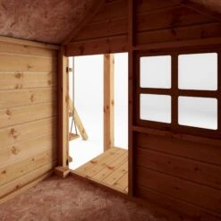 Mercia Snug Wooden Swing Set & Slide -Hozelock Shop mercia snug wooden swing set slide5029442008264 03c