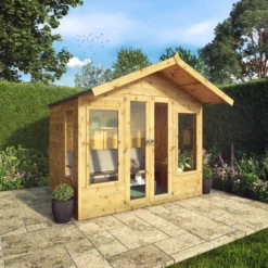 Mercia Sussex 8x6 Ft Apex Shiplap Wooden Summer House With Double Door -Hozelock Shop mercia sussex 8x6 ft apex shiplap wooden summer house with double door5029442006703 01i