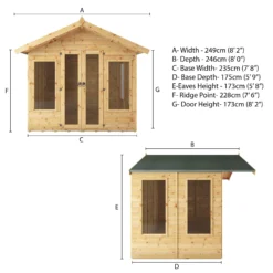 Mercia Sussex 8x6 Ft Apex Shiplap Wooden Summer House With Double Door -Hozelock Shop mercia sussex 8x6 ft apex shiplap wooden summer house with double door5029442006703 01t