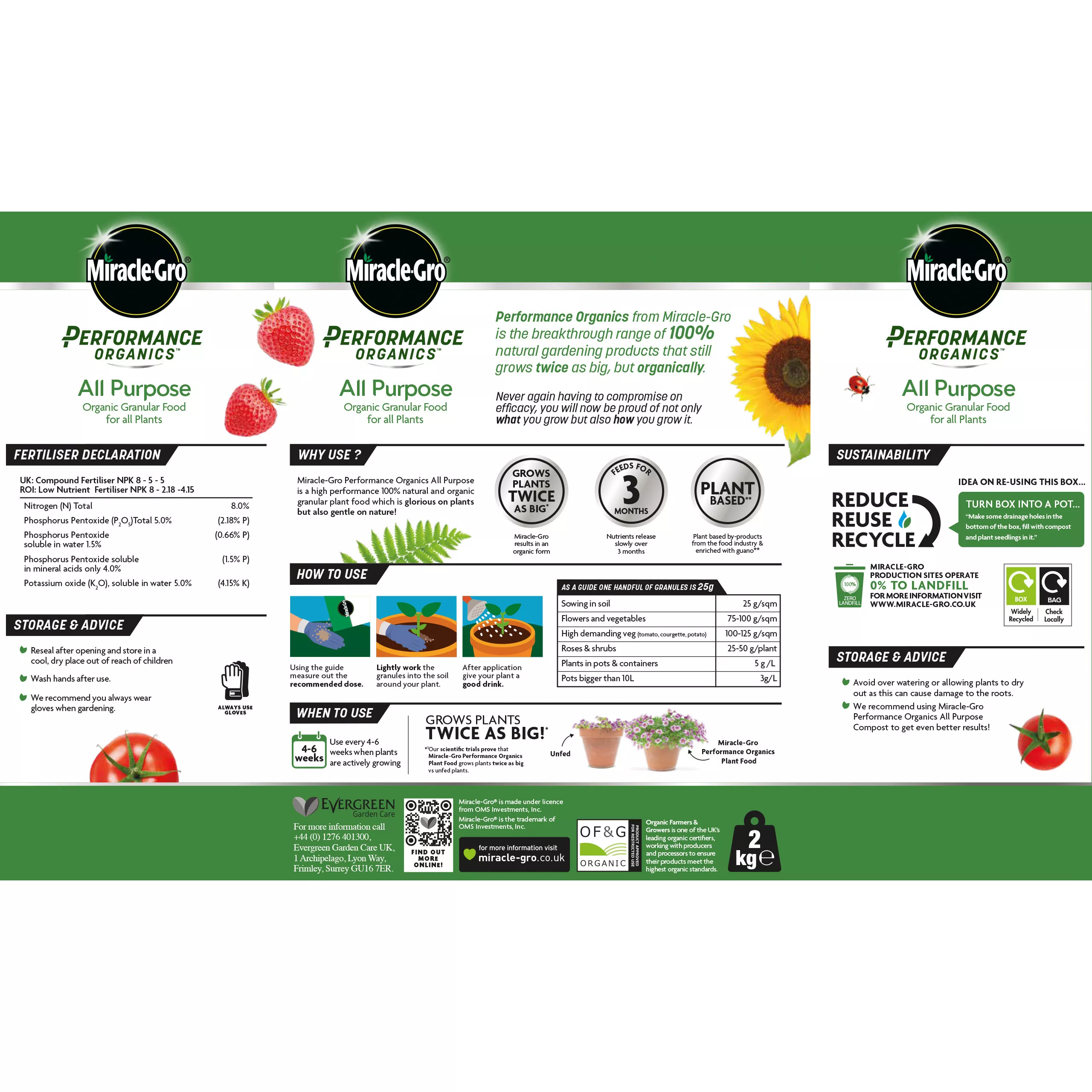 Miracle-Gro Perform Universal Plant Feed Granules 2kg 2 Miracle-Gro Perform Universal Plant Feed Granules 2kg - Image 2