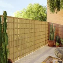 Natural Bamboo Garden Screen (H)1m (W)3m -Hozelock Shop natural bamboo garden screen h 1m w 3m5059340674575 01i