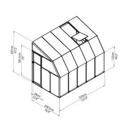 Palram - Canopia 6X10 Barn Plastic Sun Room - Base Not Included -Hozelock Shop palram canopia 6x10 barn plastic sun room base not included7290103121518 01t bq
