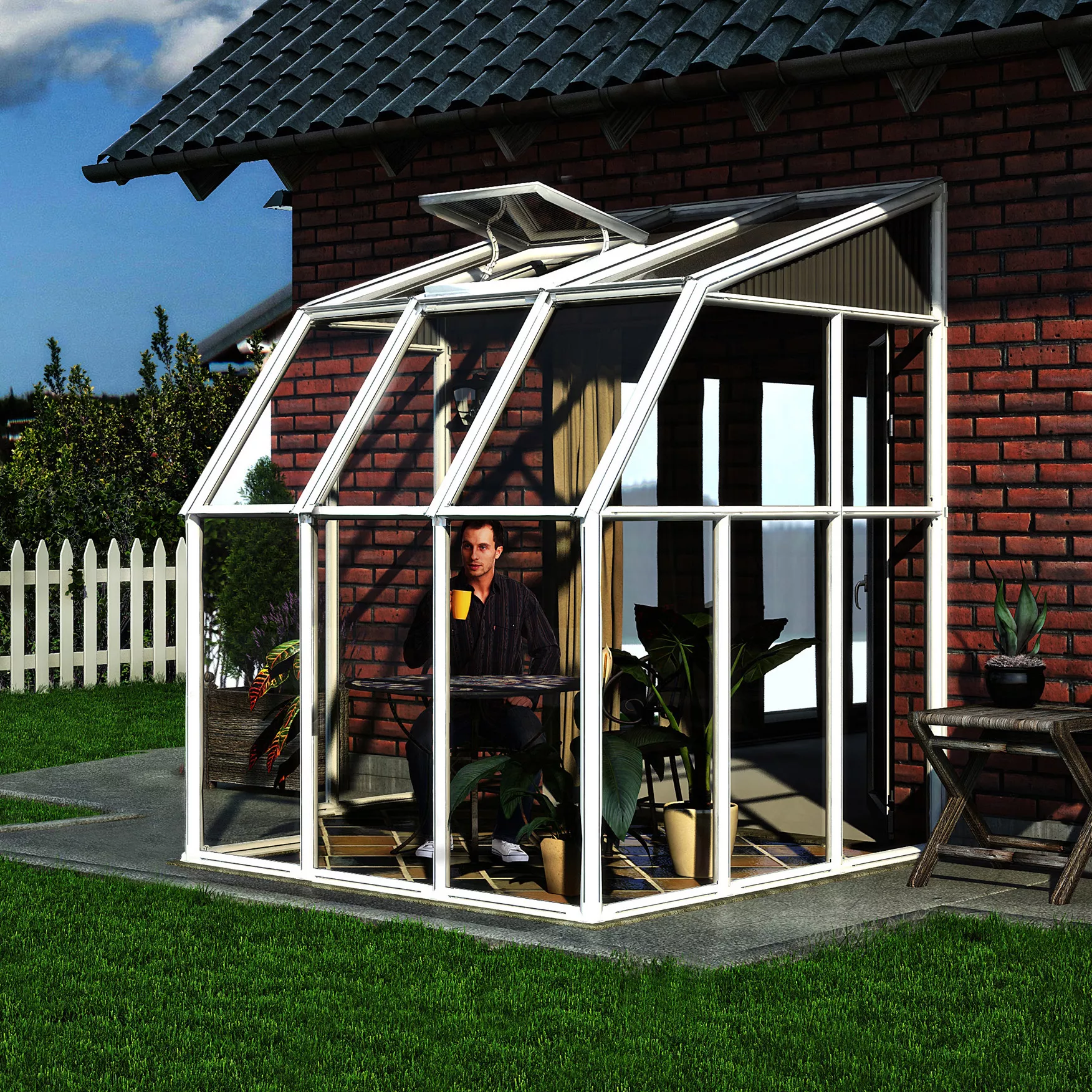 Palram - Canopia 6X6 Barn Plastic Sun Room - Base Not Included 2 Palram - Canopia 6X6 Barn Plastic Sun Room - Base Not Included - Image 2