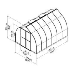 Palram - Canopia Bella 8x8 Greenhouse 15 Palram - Canopia Bella 8x8 Greenhouse -Hozelock Shop palram canopia bella 8x8 greenhouse7290108132595 01t