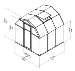 Palram - Canopia Eco Grow Green 6x6 Greenhouse -Hozelock Shop palram canopia eco grow green 6x6 greenhouse7290103121228 01t bq