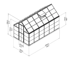 Palram - Canopia Harmony 6x14 Greenhouse 16 Palram - Canopia Harmony 6x14 Greenhouse -Hozelock Shop palram canopia harmony 6x14 greenhouse7290103111205 01t