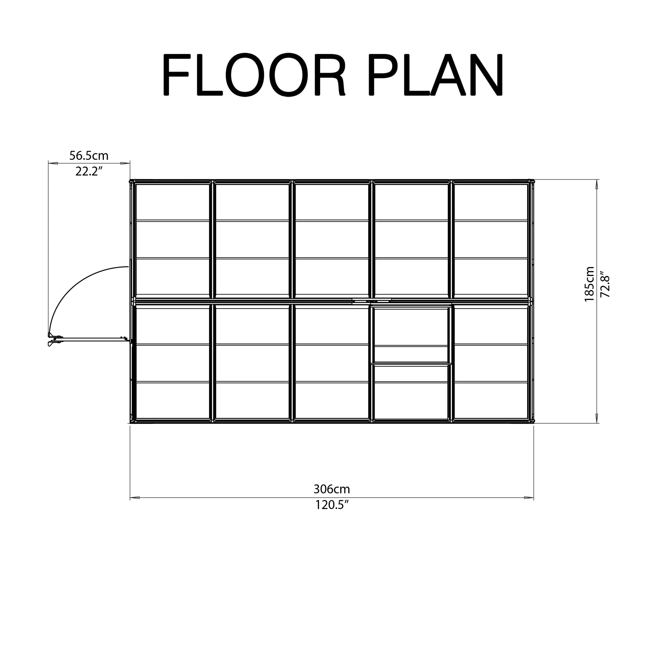 Palram - Canopia Harmony Green 6x10 Greenhouse 8 Palram - Canopia Harmony Green 6x10 Greenhouse - Image 8
