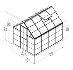 Palram - Canopia Harmony Green 6x8 Greenhouse 11 Palram - Canopia Harmony Green 6x8 Greenhouse -Hozelock Shop palram canopia harmony green 6x8 greenhouse7290103110604 01t bq