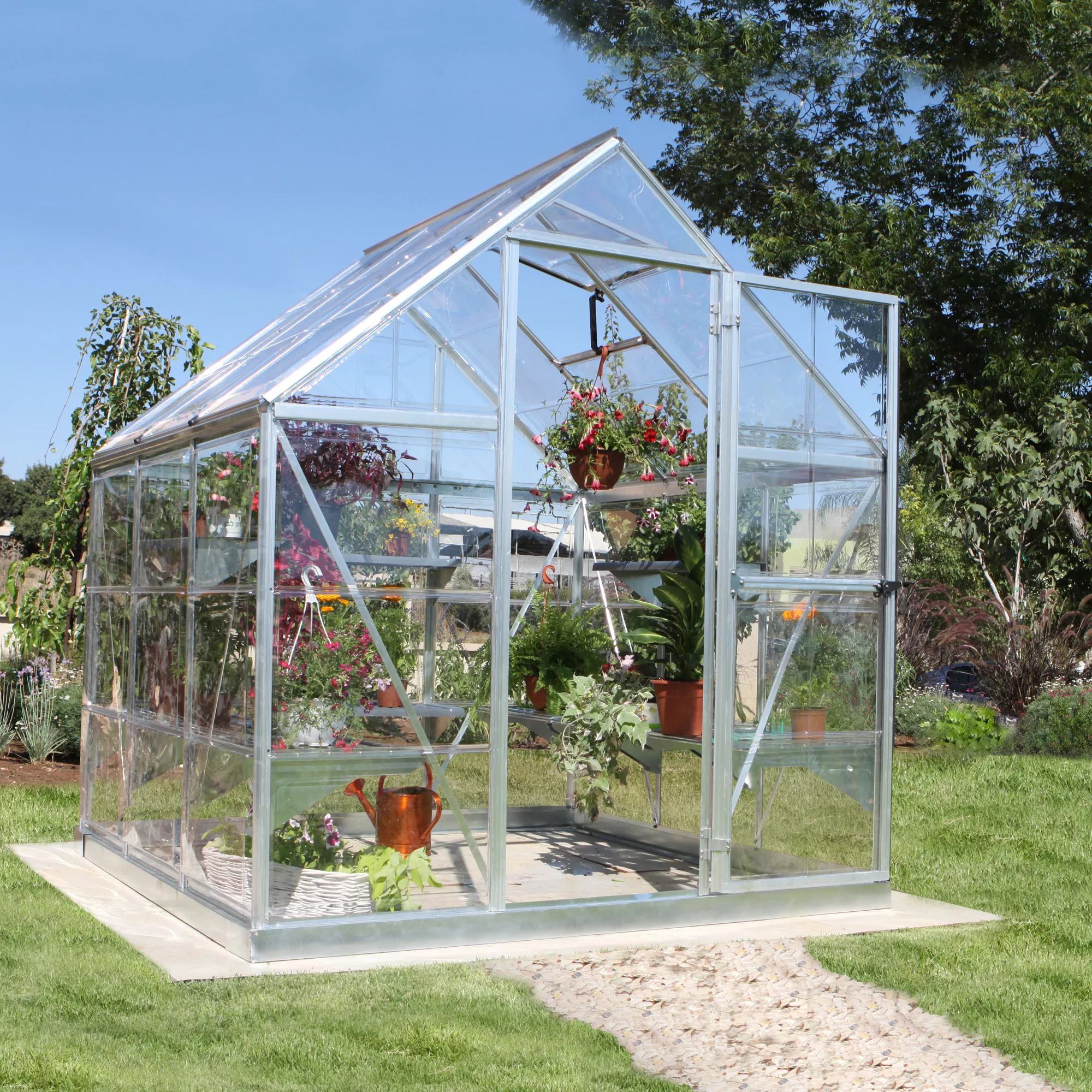 Palram - Canopia Harmony Silver 6x6 Greenhouse 1 Palram - Canopia Harmony Silver 6x6 Greenhouse
