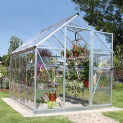 Palram - Canopia Harmony Silver 6x8 Greenhouse -Hozelock Shop palram canopia harmony silver 6x8 greenhouse7290103110581 01bq
