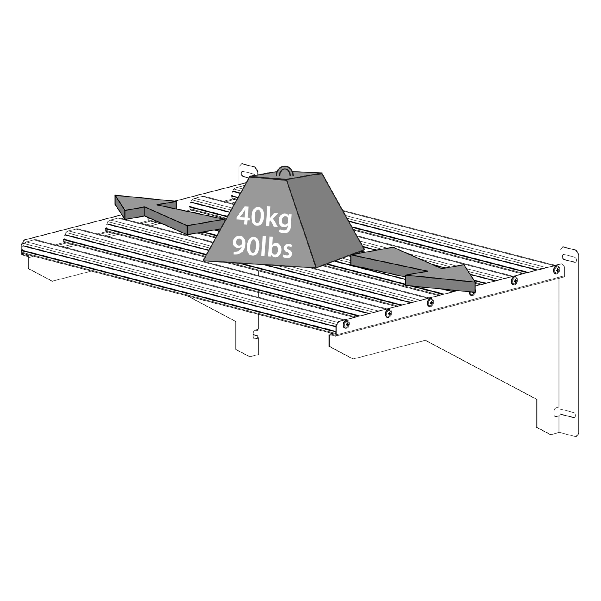 Palram - Canopia Heavy Duty 1 Tier Greenhouse Shelving 7 Palram - Canopia Heavy Duty 1 Tier Greenhouse Shelving - Image 7
