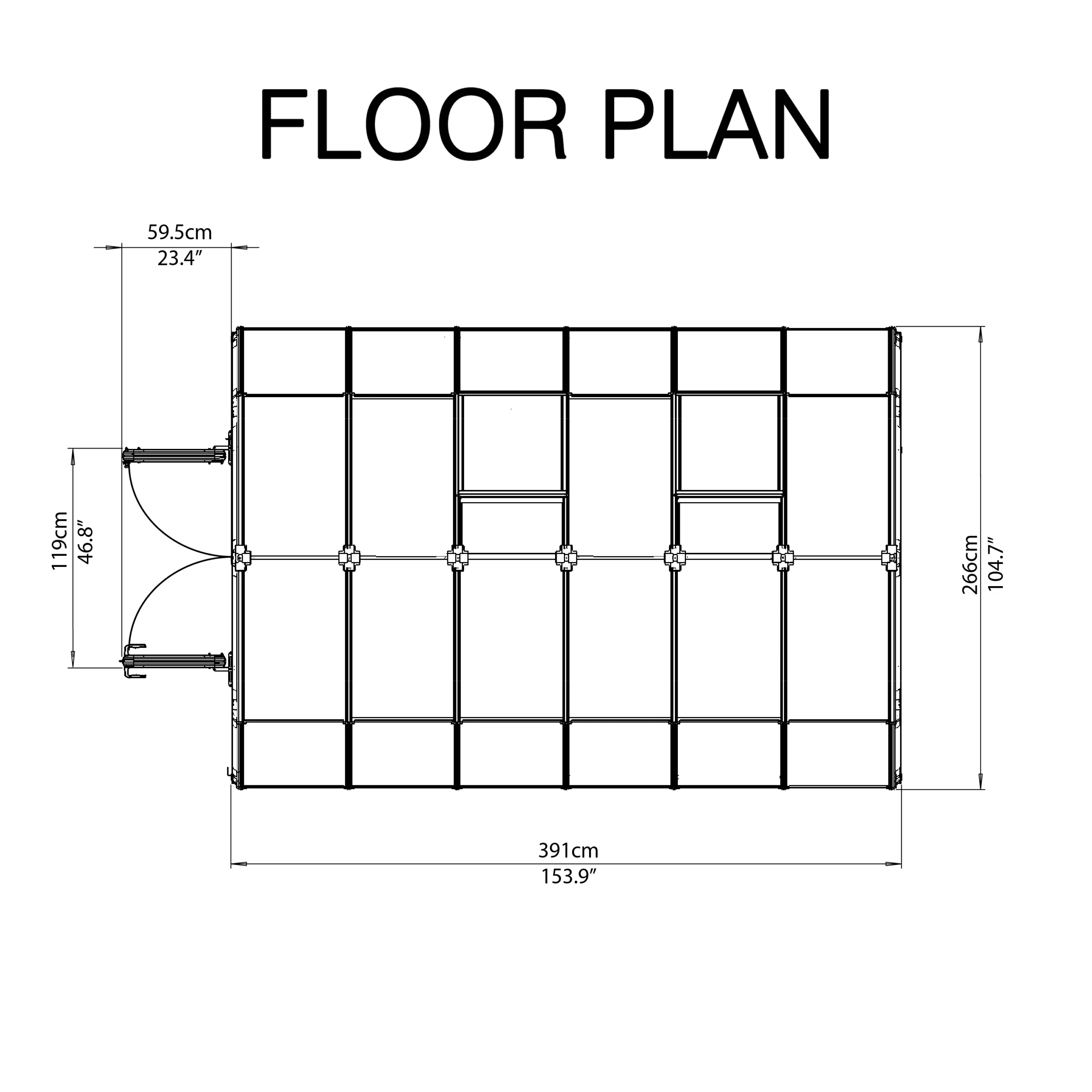 Palram - Canopia Hobby Gardner Green 8x12 Greenhouse 6 Palram - Canopia Hobby Gardner Green 8x12 Greenhouse - Image 6
