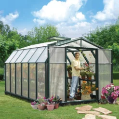 Palram - Canopia Hobby Gardner Green 8x12 Greenhouse 9 Palram - Canopia Hobby Gardner Green 8x12 Greenhouse -Hozelock Shop palram canopia hobby gardner green 8x12 greenhouse7290103121662 03i bq