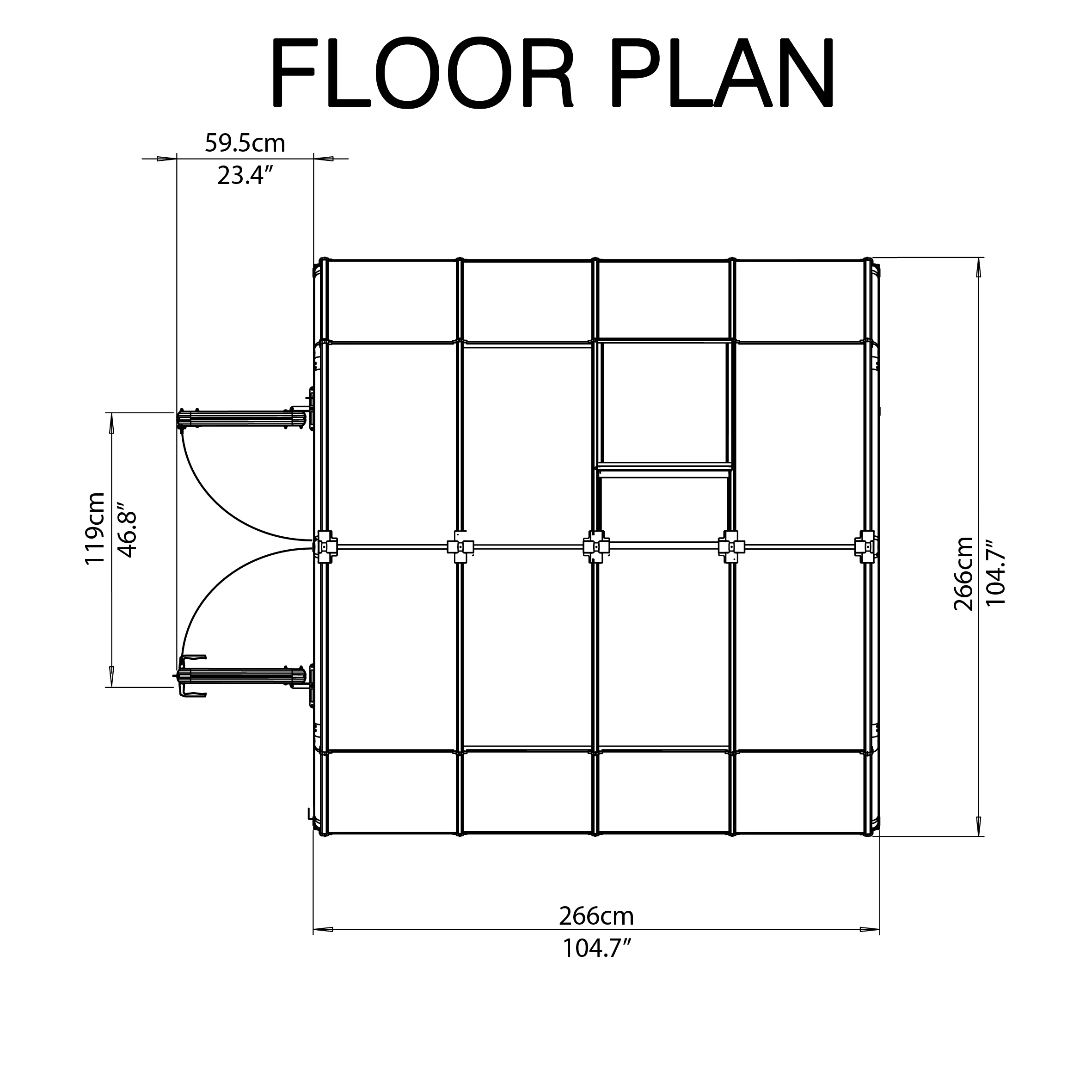 Palram - Canopia Hobby Gardner Green 8x8 Greenhouse 7 Palram - Canopia Hobby Gardner Green 8x8 Greenhouse - Image 7