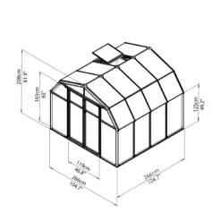 Palram - Canopia Hobby Gardner Green 8x8 Greenhouse 15 Palram - Canopia Hobby Gardner Green 8x8 Greenhouse -Hozelock Shop palram canopia hobby gardner green 8x8 greenhouse7290103121655 02t bq