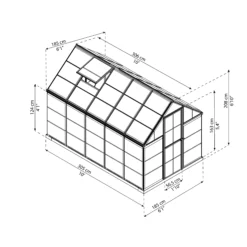 Palram - Canopia Mythos Green 6X10 Greenhouse -Hozelock Shop palram canopia mythos green 6x10 greenhouse7290103110956 01t BQ