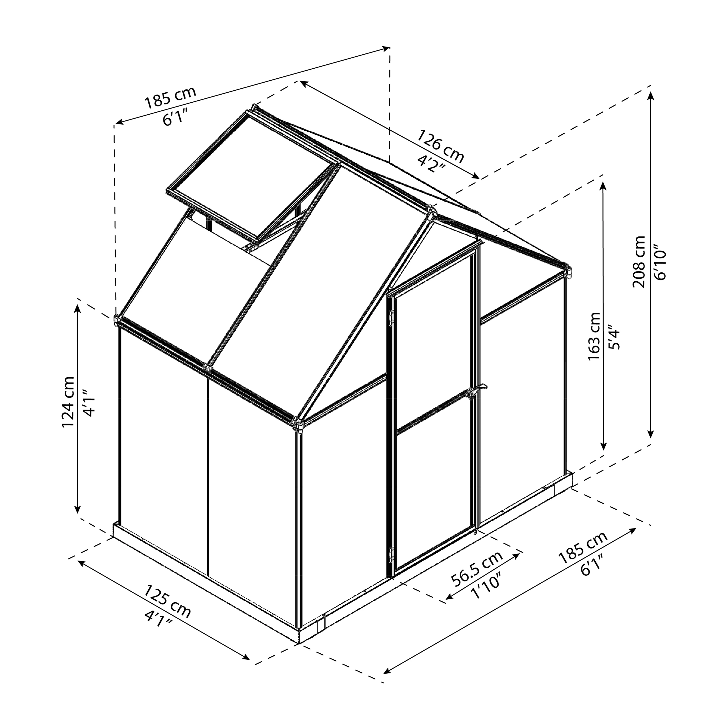 Palram - Canopia Mythos Green 6X4 Greenhouse 5 Palram - Canopia Mythos Green 6X4 Greenhouse - Image 5