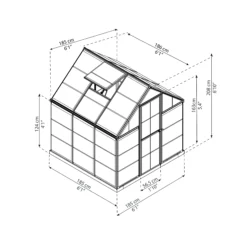 Palram - Canopia Mythos Green 6X6 Greenhouse 12 Palram - Canopia Mythos Green 6X6 Greenhouse -Hozelock Shop palram canopia mythos green 6x6 greenhouse7290103110949 01t BQ