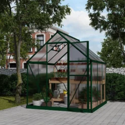 Palram - Canopia Mythos Green 6X6 Greenhouse 11 Palram - Canopia Mythos Green 6X6 Greenhouse -Hozelock Shop palram canopia mythos green 6x6 greenhouse7290103110949 02i BQ