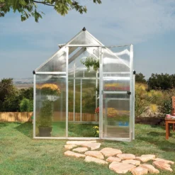 Palram - Canopia Mythos Silver 6x4 Greenhouse -Hozelock Shop palram canopia mythos silver 6x4 greenhouse7290103110901 06i bq