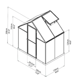 Palram - Canopia Mythos Silver 6x4 Greenhouse -Hozelock Shop palram canopia mythos silver 6x4 greenhouse7290103110901 21t bq