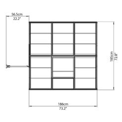 Palram - Canopia Mythos Silver 6x6 Greenhouse -Hozelock Shop palram canopia mythos silver 6x6 greenhouse7290103110918 02t bq