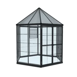 Palram - Canopia Oasis™ Grey 8x6 Greenhouse -Hozelock Shop palram canopia oasis grey 8x6 greenhouse7290108133837 01c bq