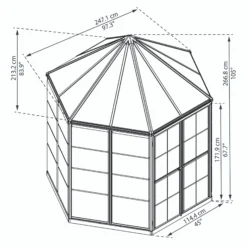 Palram - Canopia Oasis™ Grey 8x6 Greenhouse -Hozelock Shop palram canopia oasis grey 8x6 greenhouse7290108133837 01t bq