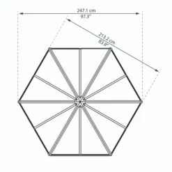 Palram - Canopia Oasis™ Grey 8x6 Greenhouse -Hozelock Shop palram canopia oasis grey 8x6 greenhouse7290108133837 02t bq