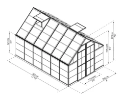 Palram - Canopia Octave Silver Greenhouse 27 Palram - Canopia Octave Silver Greenhouse -Hozelock Shop palram canopia octave silver greenhouse7290103111472 01t