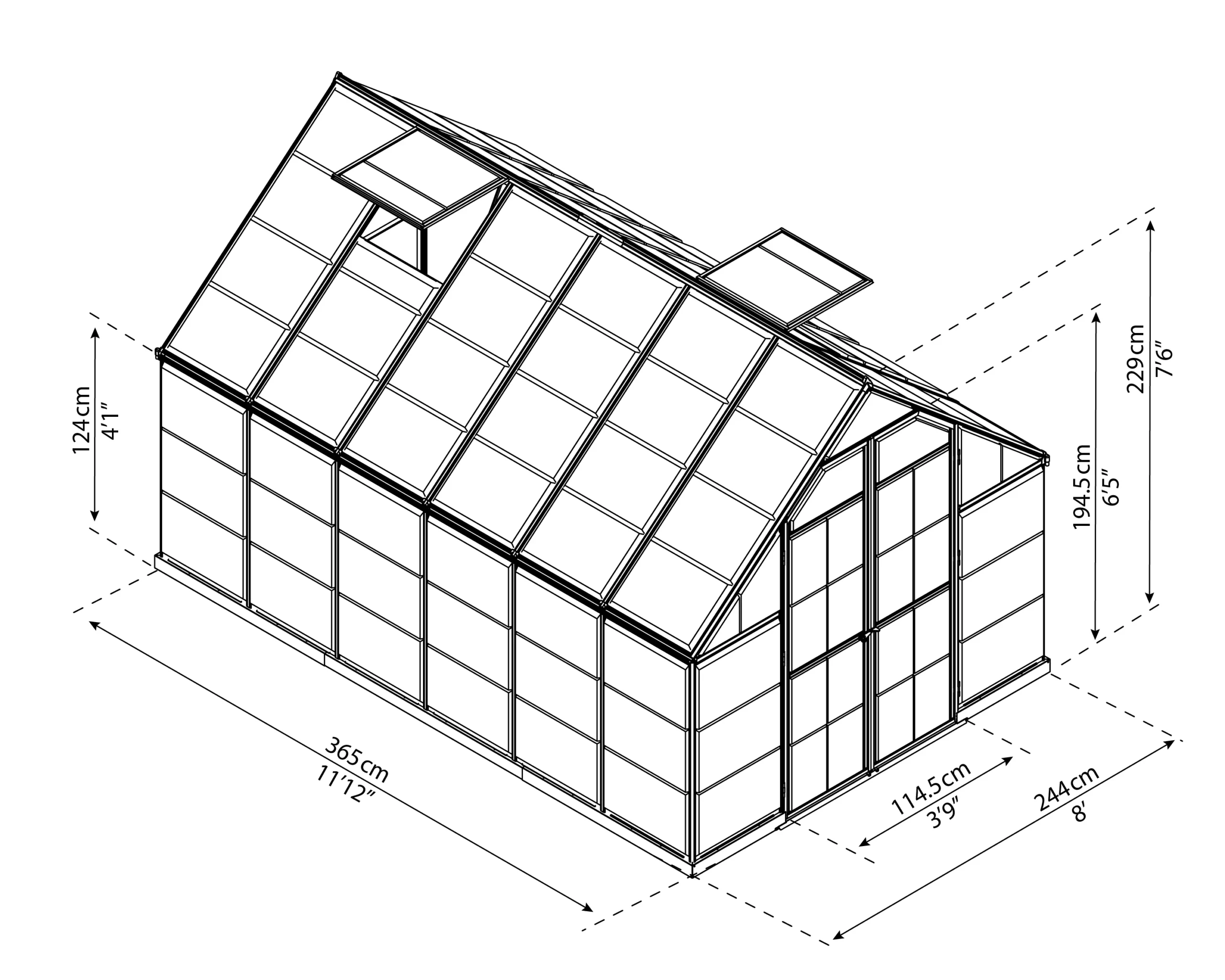 Palram - Canopia Octave Silver Greenhouse 14 Palram - Canopia Octave Silver Greenhouse - Image 14
