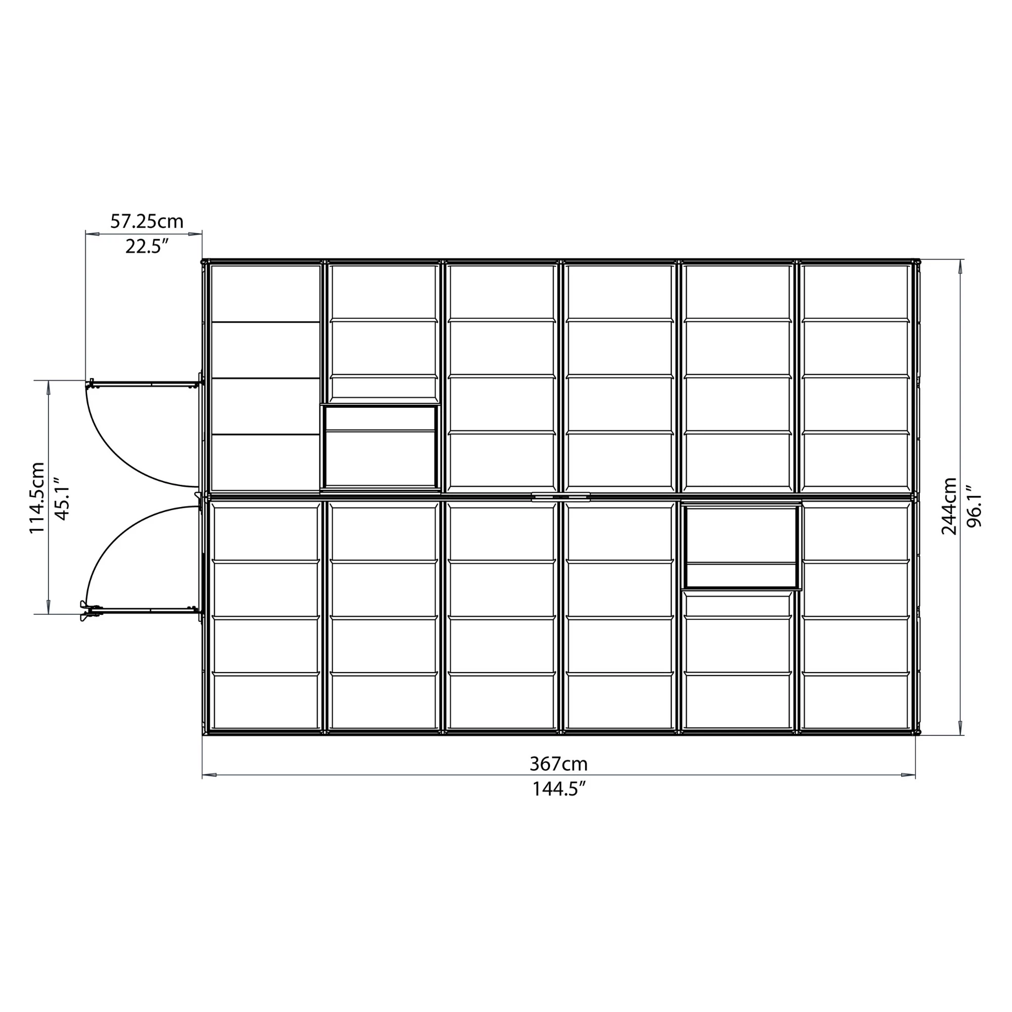 Palram - Canopia Octave Silver Greenhouse 5 Palram - Canopia Octave Silver Greenhouse - Image 5
