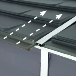 Palram - Canopia Skylight 4x6 Pent Dark Grey Plastic Shed With Floor -Hozelock Shop palram canopia skylight 4x6 pent dark grey plastic shed with floor7290108132717 05i BQ