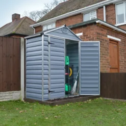 Palram - Canopia Skylight 6x3 Apex Dark Grey Plastic Shed With Floor -Hozelock Shop palram canopia skylight 6x3 apex dark grey plastic shed with floor7290103124069 02i BQ