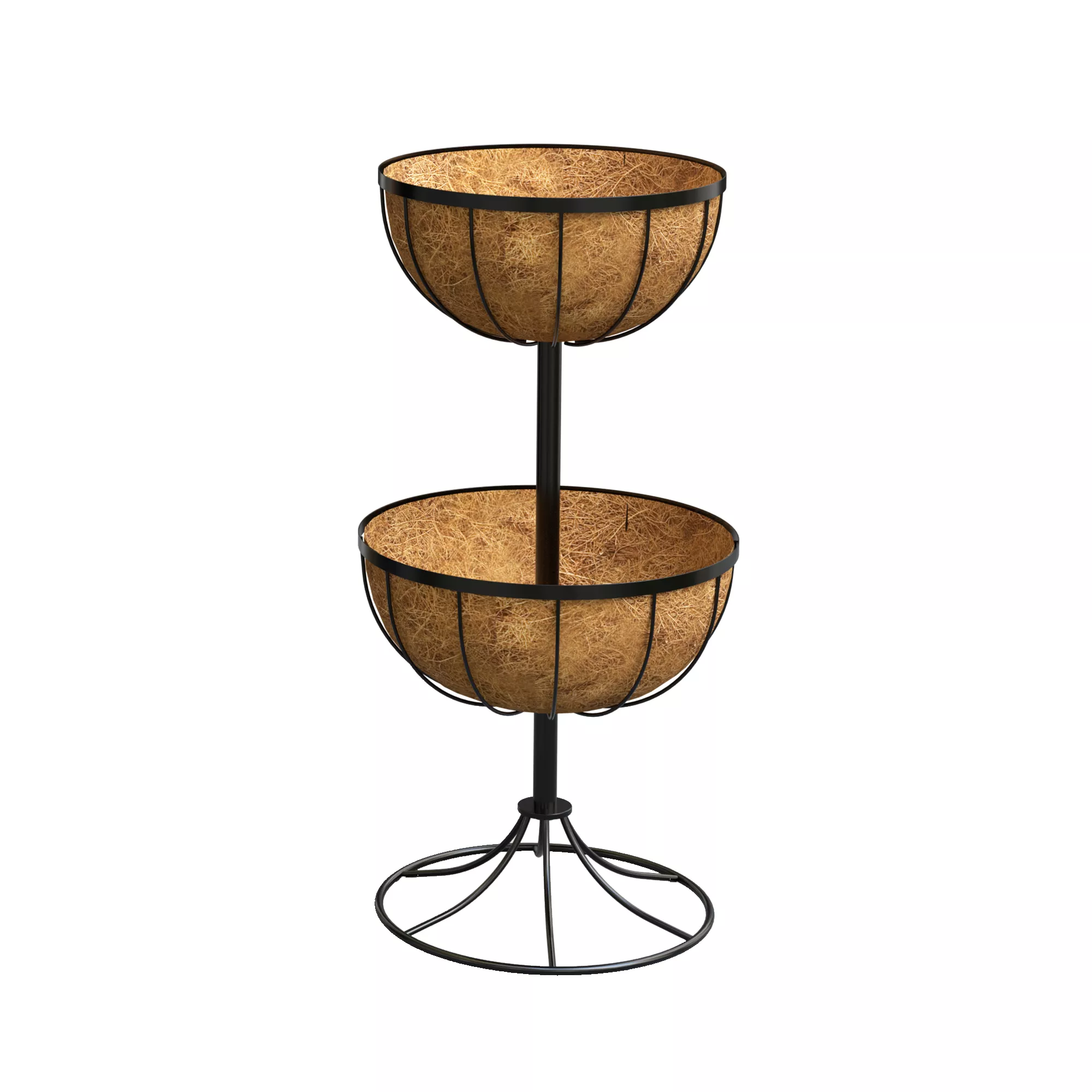 Panacea Hanging Garden Black Flower Fountain Round Planter 1 Panacea Hanging Garden Black Flower Fountain Round Planter