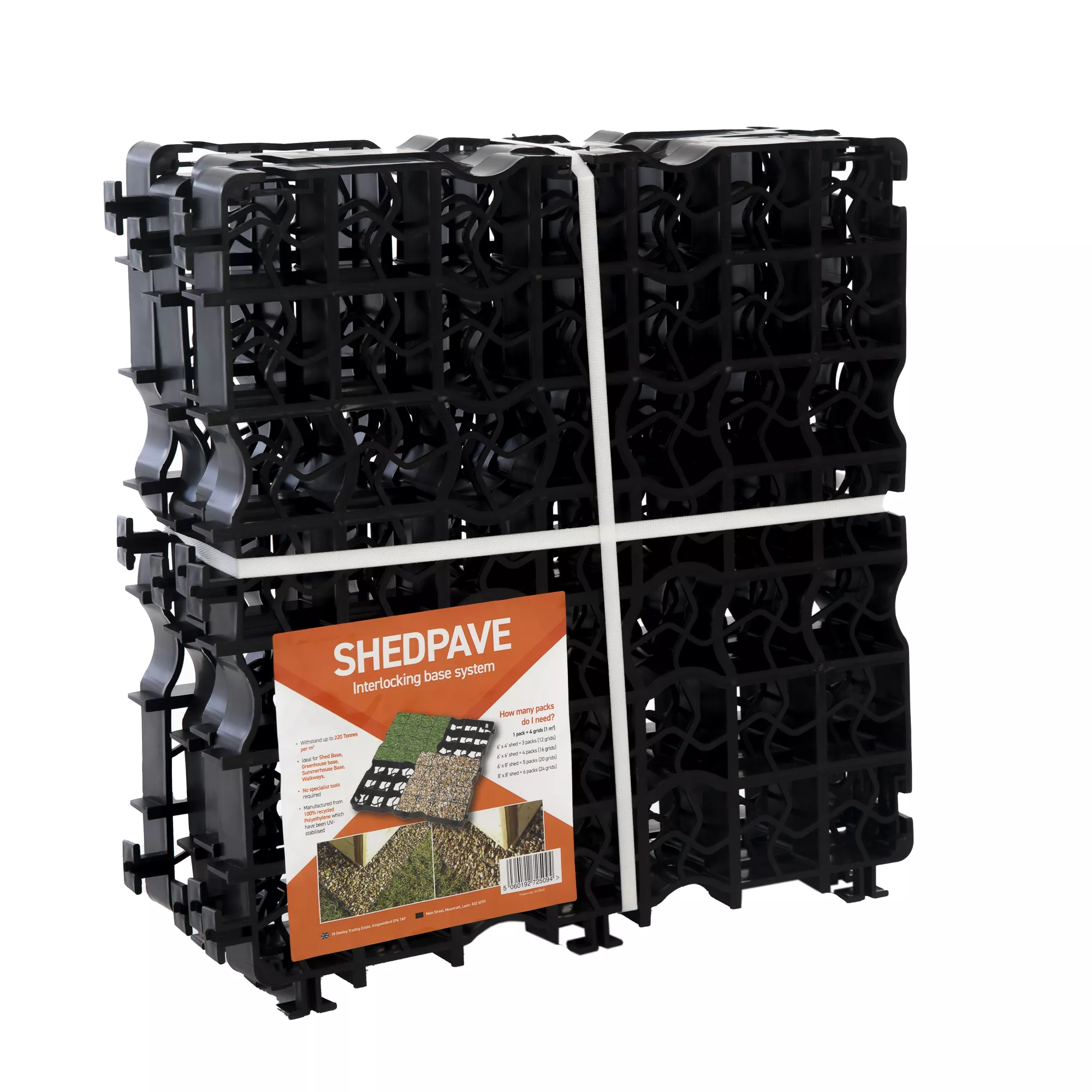 Plastic Interlocking Shed Base (W) 49cm X (L) 49cm , Pack Of 4 4 Plastic Interlocking Shed Base (W) 49cm X (L) 49cm , Pack Of 4 - Image 4