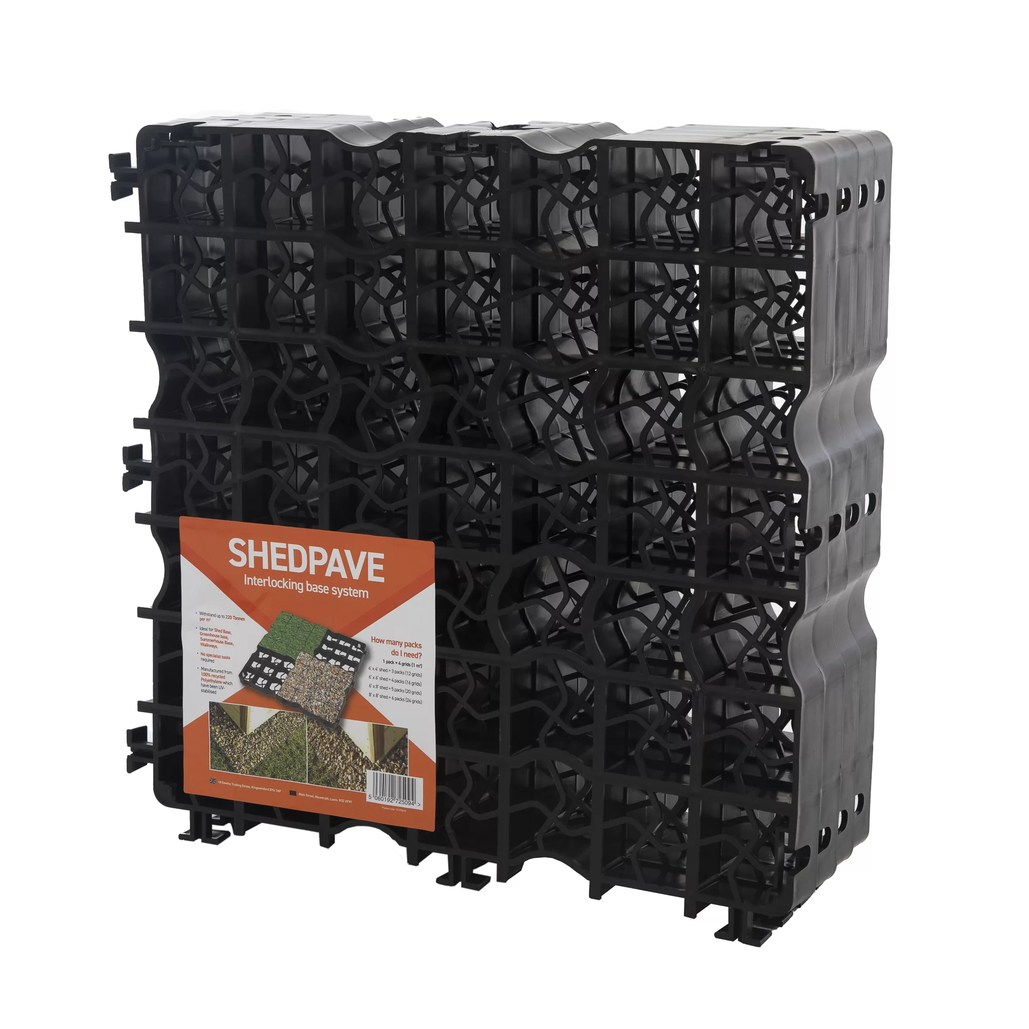 Plastic Interlocking Shed Base (W) 49cm X (L) 49cm , Pack Of 4 5 Plastic Interlocking Shed Base (W) 49cm X (L) 49cm , Pack Of 4 - Image 5