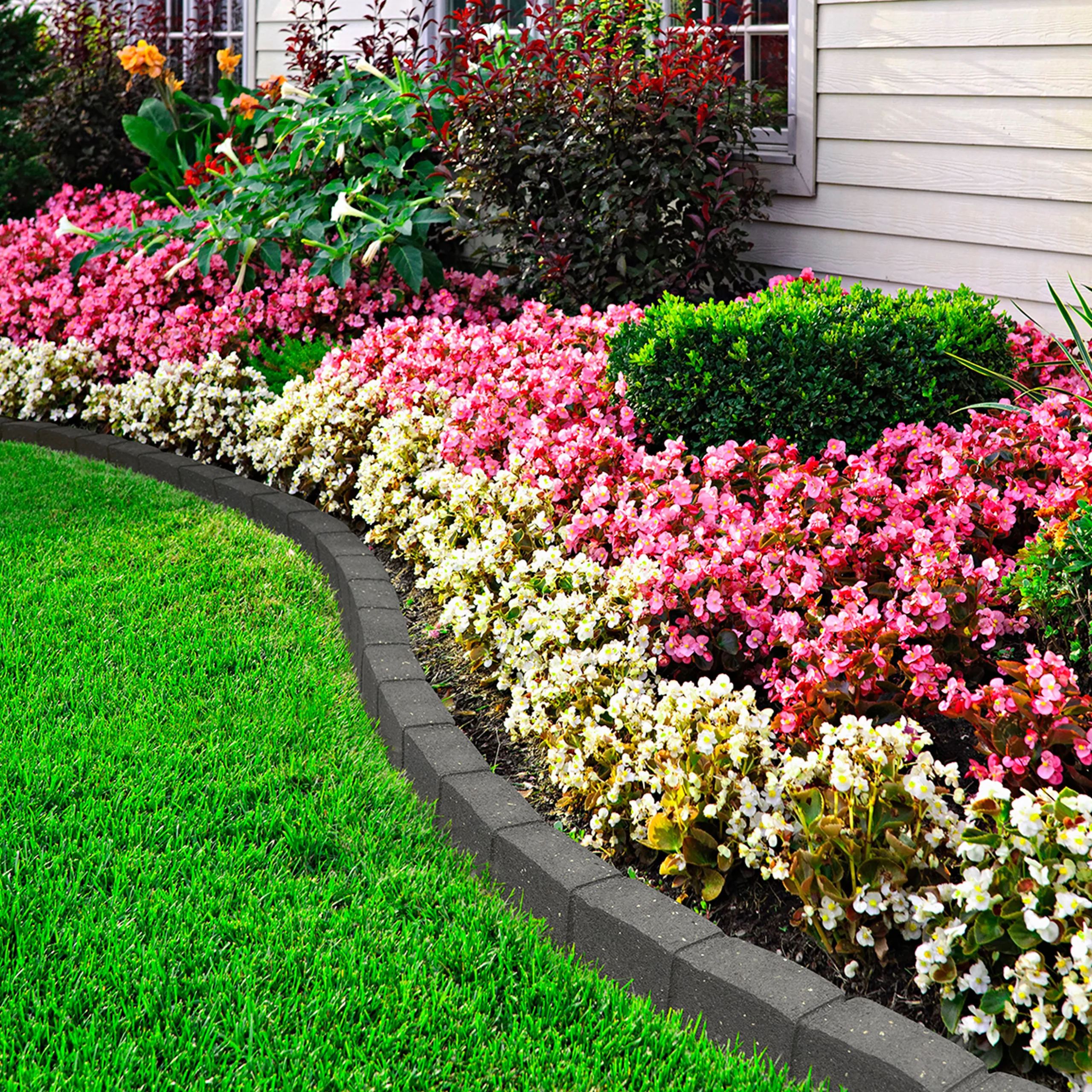 Primeur Grey Rubber Roman Stone Edging Roll (H)8.8cm (L)1.2m 3 Primeur Grey Rubber Roman Stone Edging Roll (H)8.8cm (L)1.2m - Image 3