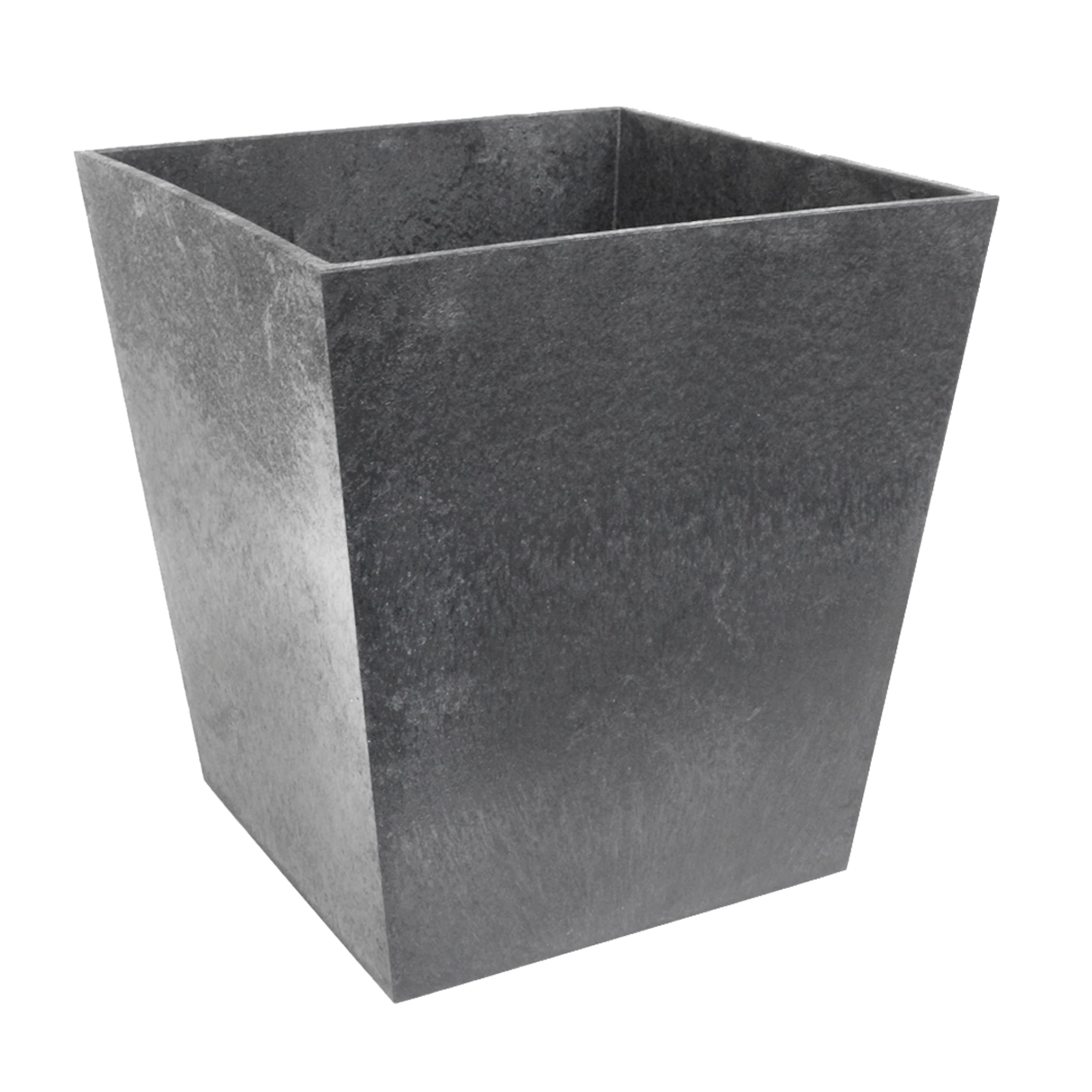 Primeur Sonata Pewter Plain Square Plant Pot (Dia)30cm 1 Primeur Sonata Pewter Plain Square Plant Pot (Dia)30cm