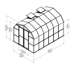 Rion Grand Gardner Green 8x12 Greenhouse -Hozelock Shop rion grand gardner green 8x12 greenhouse7290103121587 01t