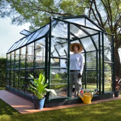 Rion Grand Gardner Green 8x12 Greenhouse -Hozelock Shop rion grand gardner green 8x12 greenhouse7290103121587 03i bq
