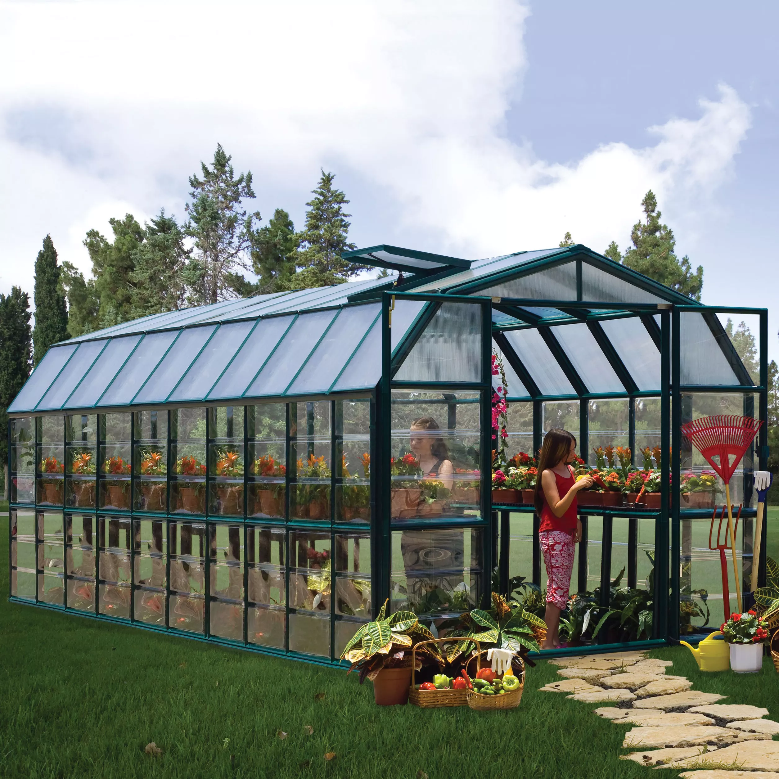 Rion Grand Gardner Green 8x20 Greenhouse 1 Rion Grand Gardner Green 8x20 Greenhouse