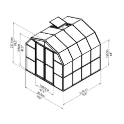 Rion Grand Gardner Green 8x8 Greenhouse -Hozelock Shop rion grand gardner green 8x8 greenhouse7290103121570 01t