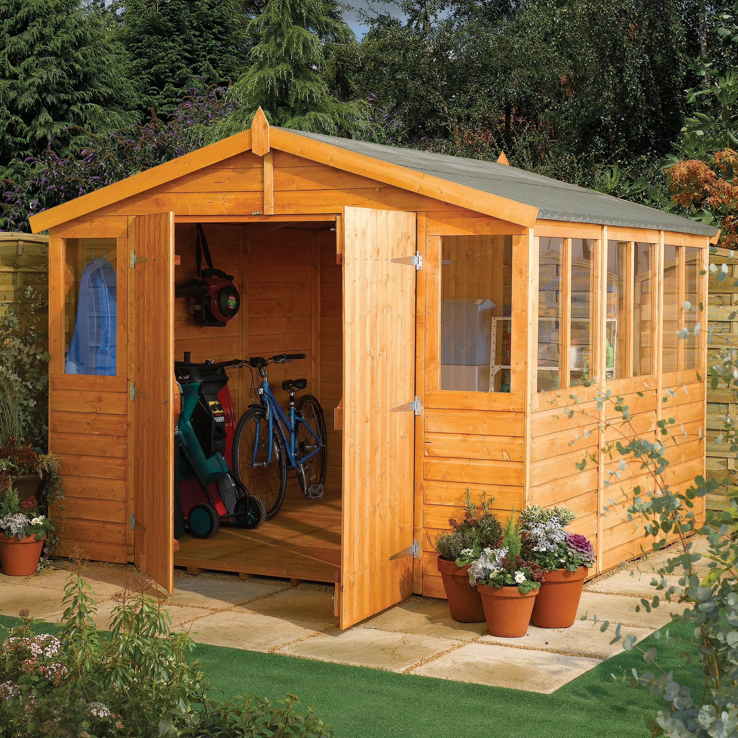 Rowlinson Sheds 9x15 Apex Tongue & Groove Wooden Workshop 1 Rowlinson Sheds 9x15 Apex Tongue & Groove Wooden Workshop