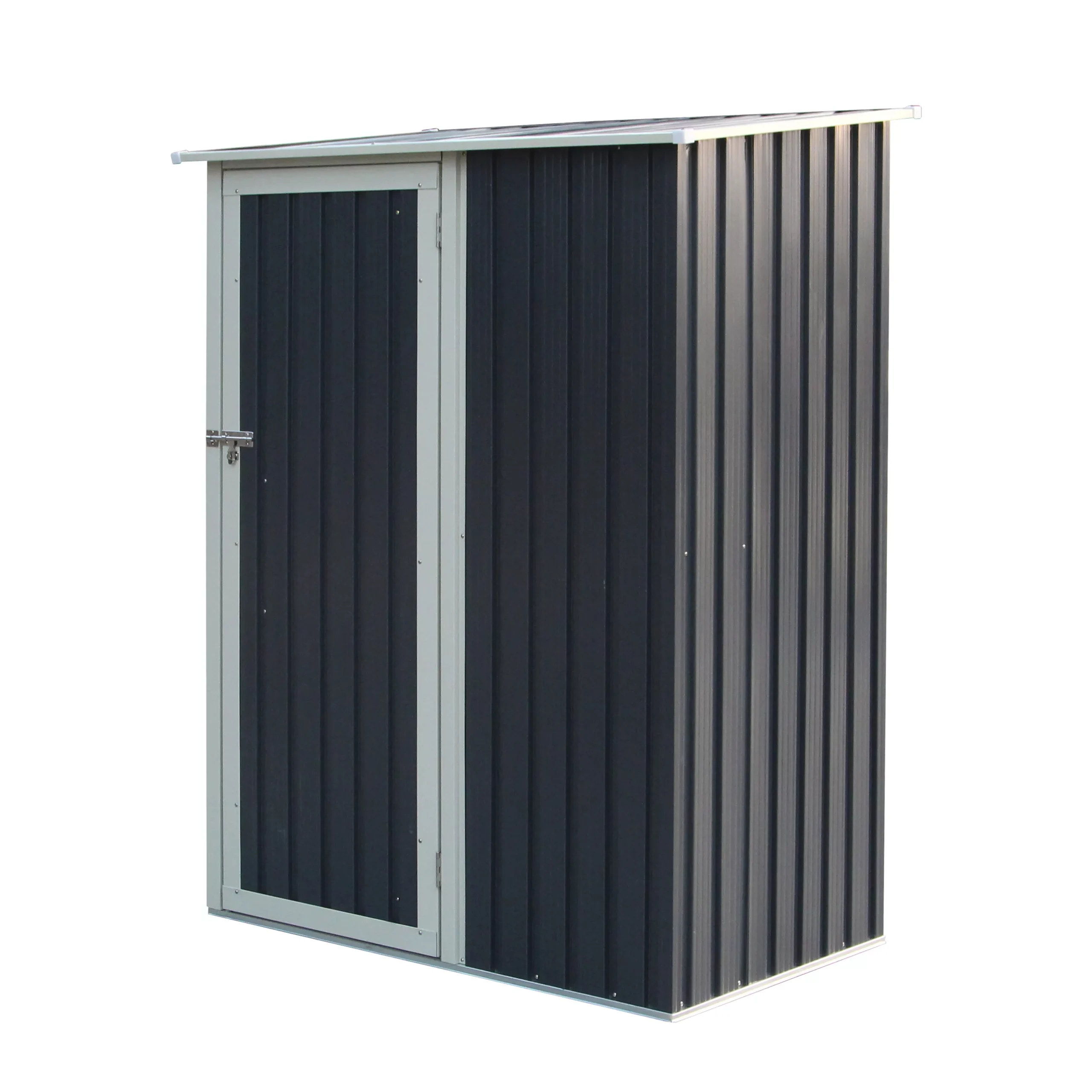 Rowlinson Trentvale 5x3 Pent Dark Grey Metal Shed 1 Rowlinson Trentvale 5x3 Pent Dark Grey Metal Shed