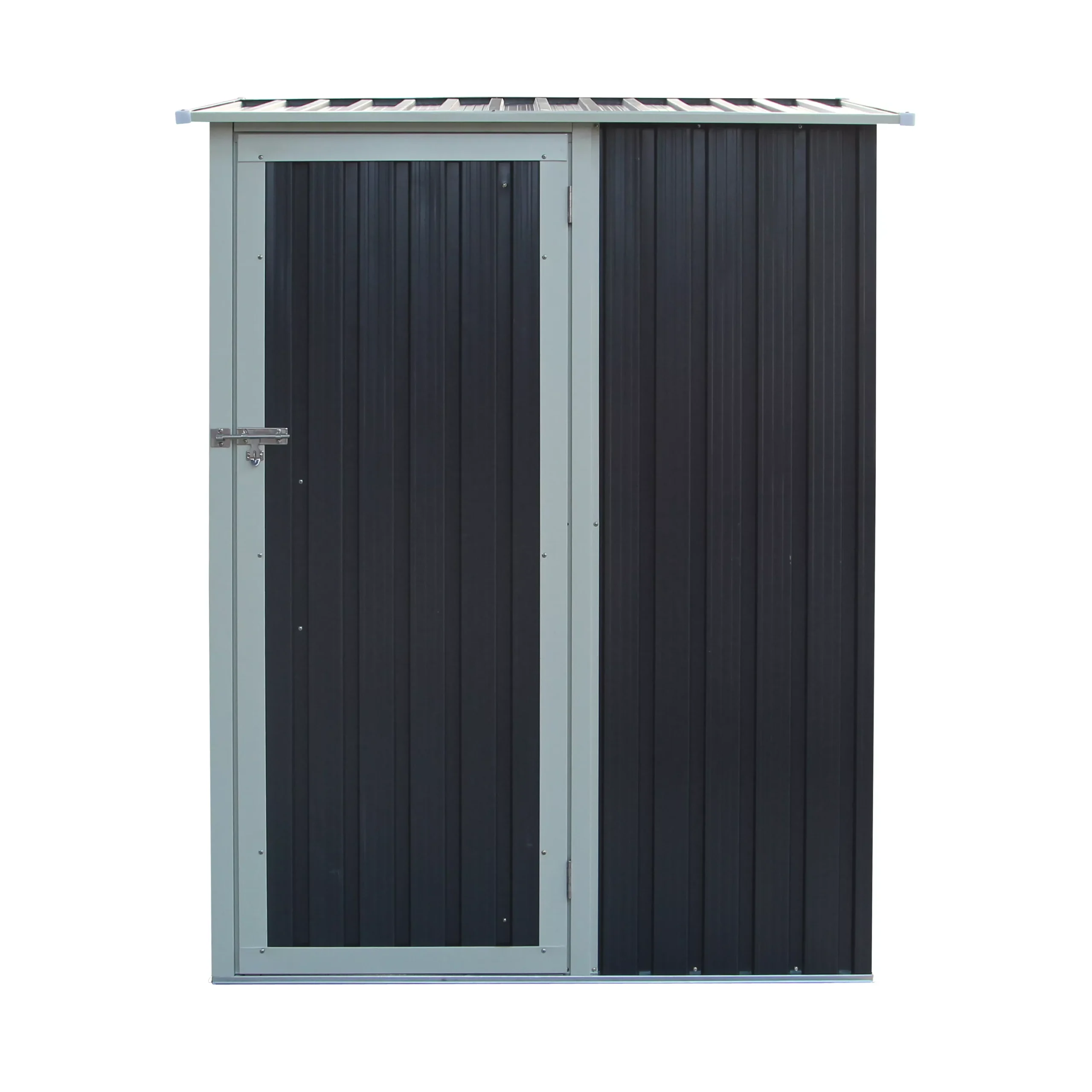 Rowlinson Trentvale 5x3 Pent Dark Grey Metal Shed 2 Rowlinson Trentvale 5x3 Pent Dark Grey Metal Shed - Image 2
