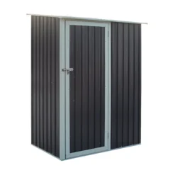 Rowlinson Trentvale 5x3 Pent Dark Grey Metal Shed 14 Rowlinson Trentvale 5x3 Pent Dark Grey Metal Shed -Hozelock Shop rowlinson trentvale 5x3 pent dark grey metal shed5013856206347 03c bq